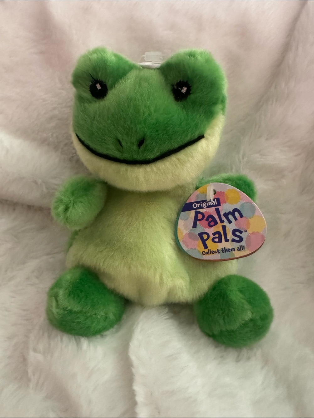 Palm Pals Ribbits Frog Green Plush Frog - Soft Small Toy